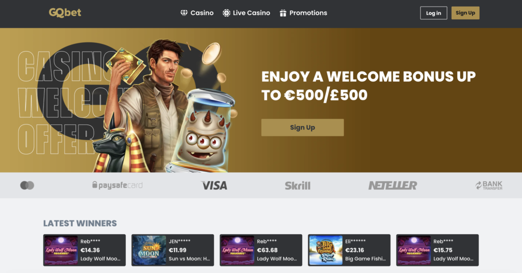 GQ Bet Casino - Credit Card Casinos Review